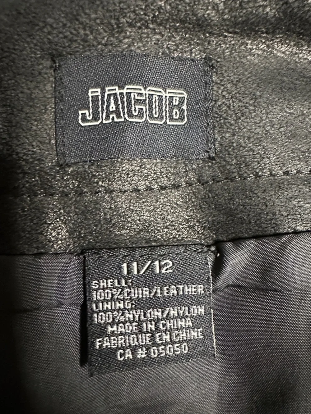 Jacob Black Leather Pencil Skirt